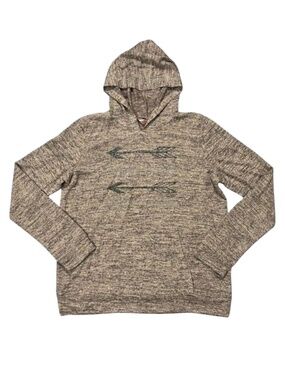 SJS‎ Pink/Gray Arrow Design Pullover Hoodie Sweater Top Glitter Rhinestone L NEW